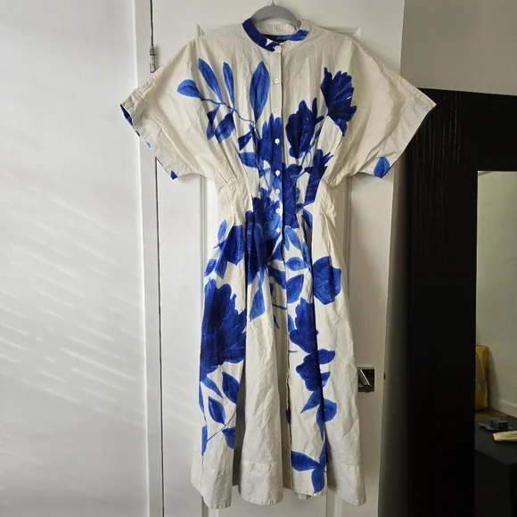 Natori Andora Poplin Pleated Dress, US 2 - Picture 3 of 12